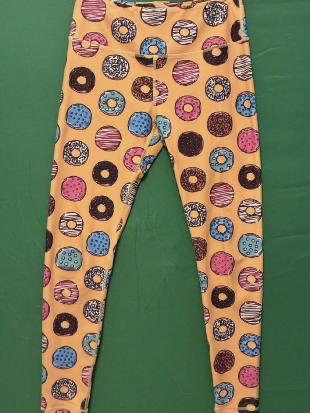 CHICKENLEGS Chicken Legs DONUT Leggings Yoga Athletic Workout Pants Sz Med